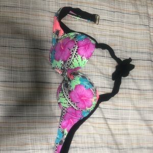 Small Mulitcolored Bathing Suit Top with Padding
